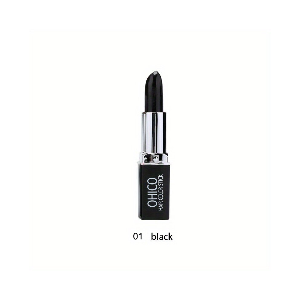 Black 1Pcs Hair Pen Hair Stick Long Lasting Fast Temporary Hair Dye To Cover Temporary Hair Dye Mascara Non Toxic Hair Dyeing Stick Chalk