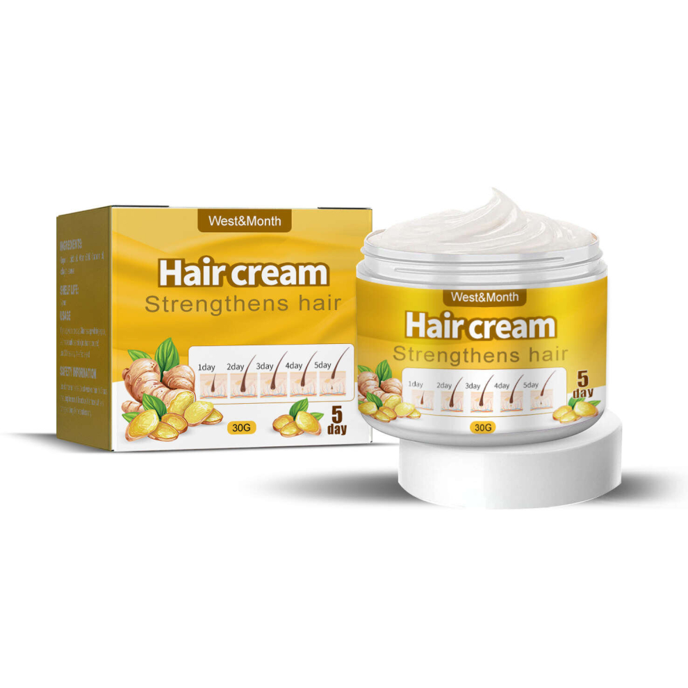 Ginger Hair Cream Moisturizing Scalp Massage Hair For Hair Care Plant Ingredient Formula Strengthen Hair Root