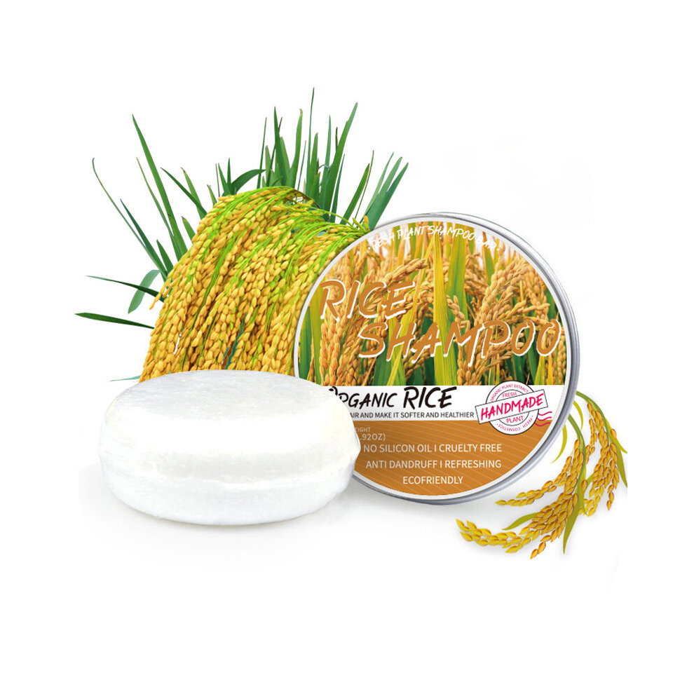 60g Rice Shampoo Soap Organic Rice Shampoo Bar Hair Care Product For Men And Women