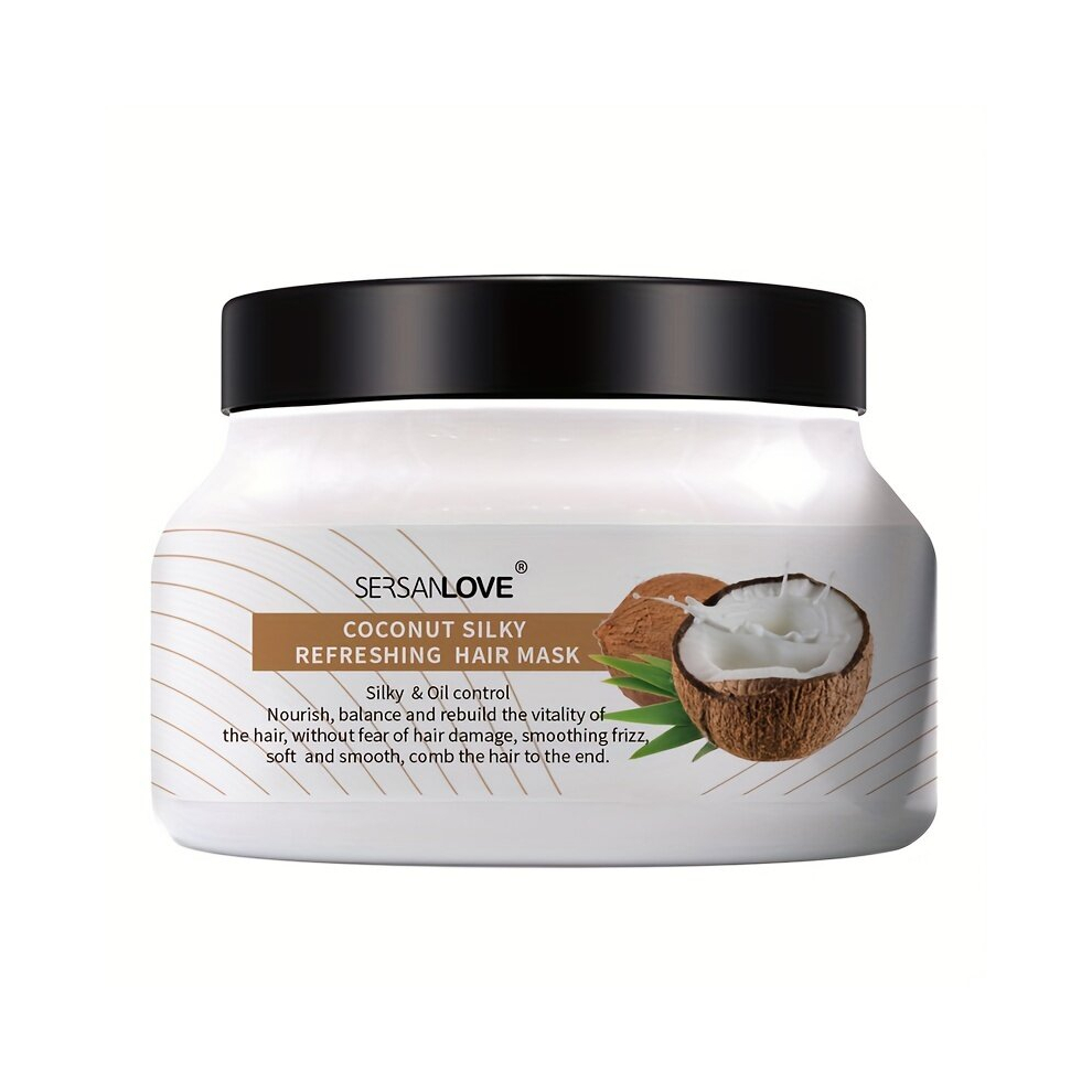 Coconut Silky Refreshing Hair Mask Olive Repair Moisturizing Hair Mask Deep Conditioning Hair Mask Suitable For Dry Damaged And Frizzy Hair