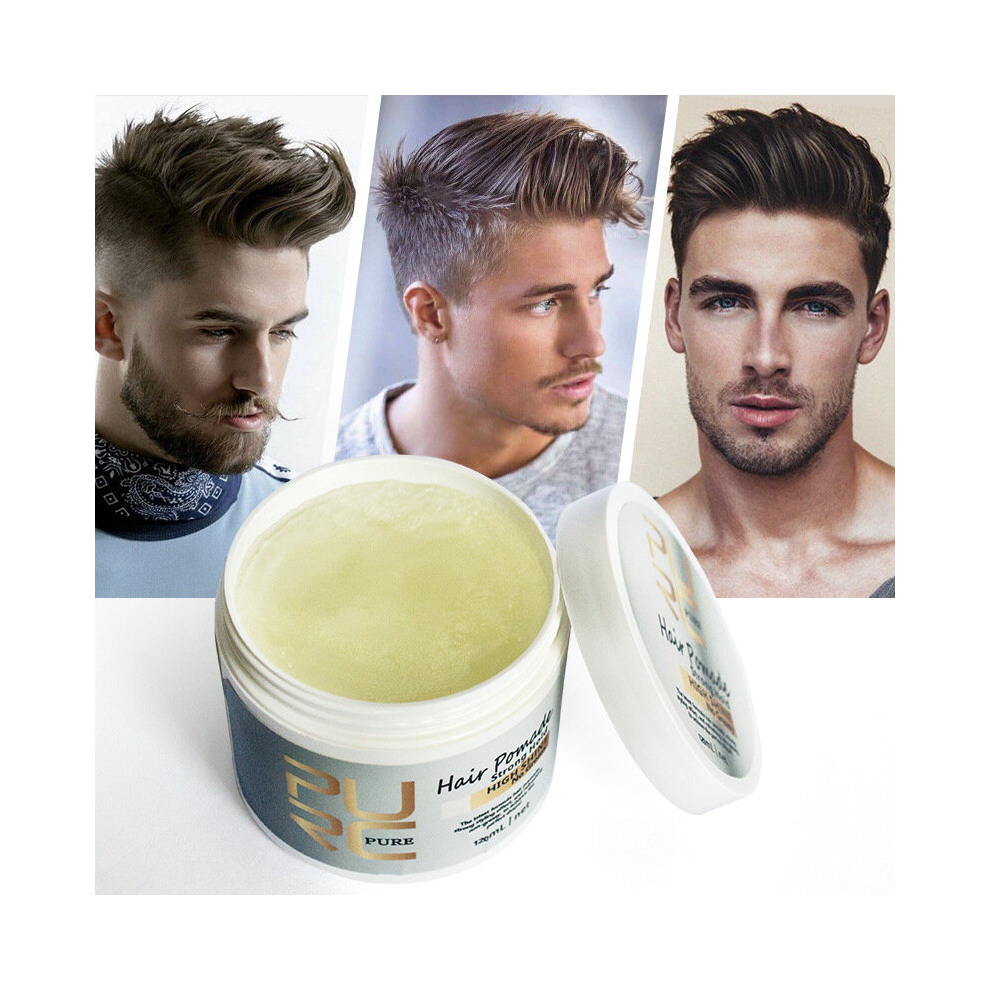 Multicoloured 120Ml Vintage Hair Styling Wax Fluffy Hair Pomade Strong Hold Non Greasy For Hair Styling
