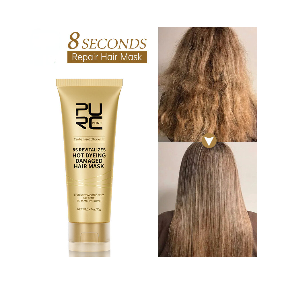 Professional Keratin Hair Mask 8 Seconds Repair Perms Damaged Protein Hair Cream For Smoothing Soft Anti Frizz Hair Care