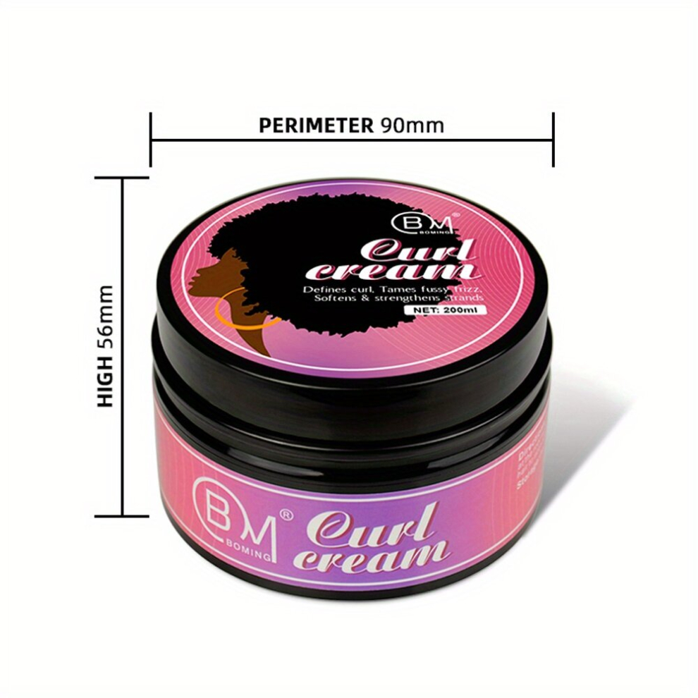 Multicoloured 200Ml Curl Cream Hair Styling Cream Defines Curl Tame Fussy Frizz Softens And Strenghtens Strands