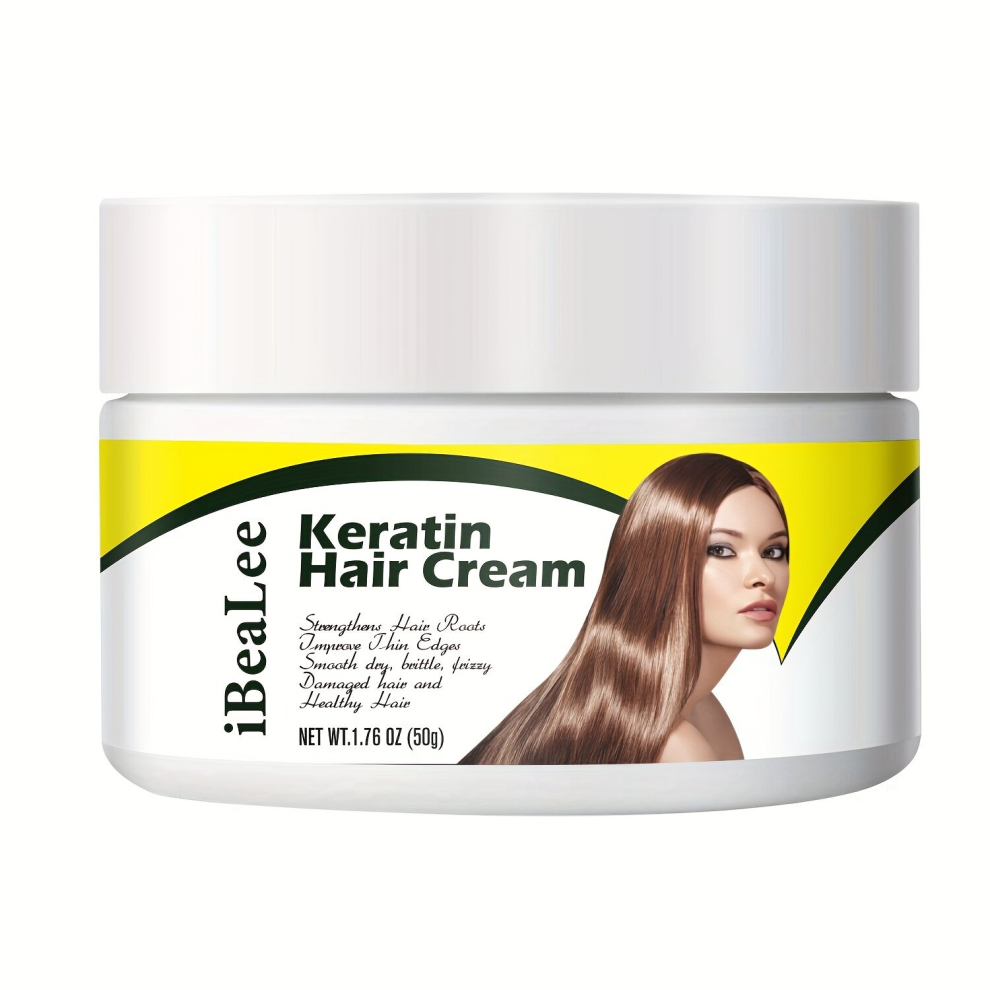 50g Keratin Hair Cream Hair Caring Balm Hair Care Product Healthy Hair Keratin Hair Cream For Smoothing Hair Repair Damage Dry Hair And Frizz Hair