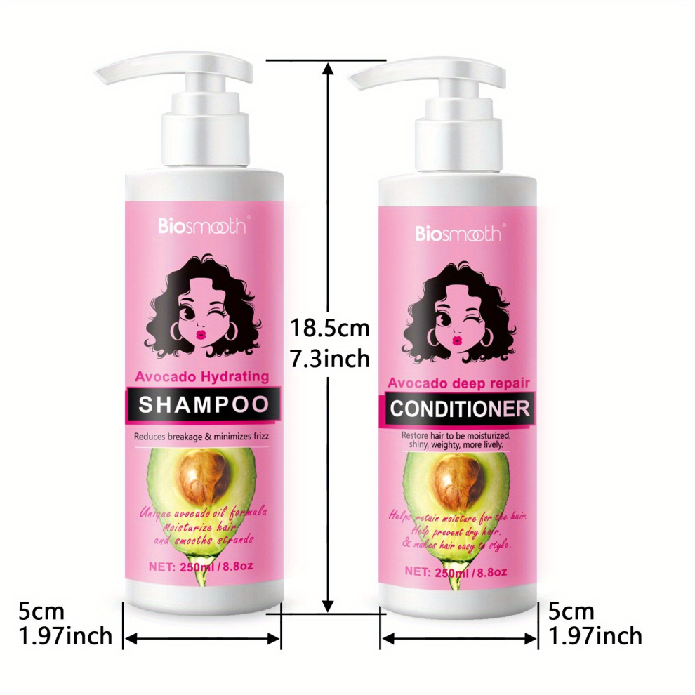 Multicoloured Moisturizing Avocado Shampoo And Conditioner Set With Shea Butter And Argan Hair Care For All Hair Types