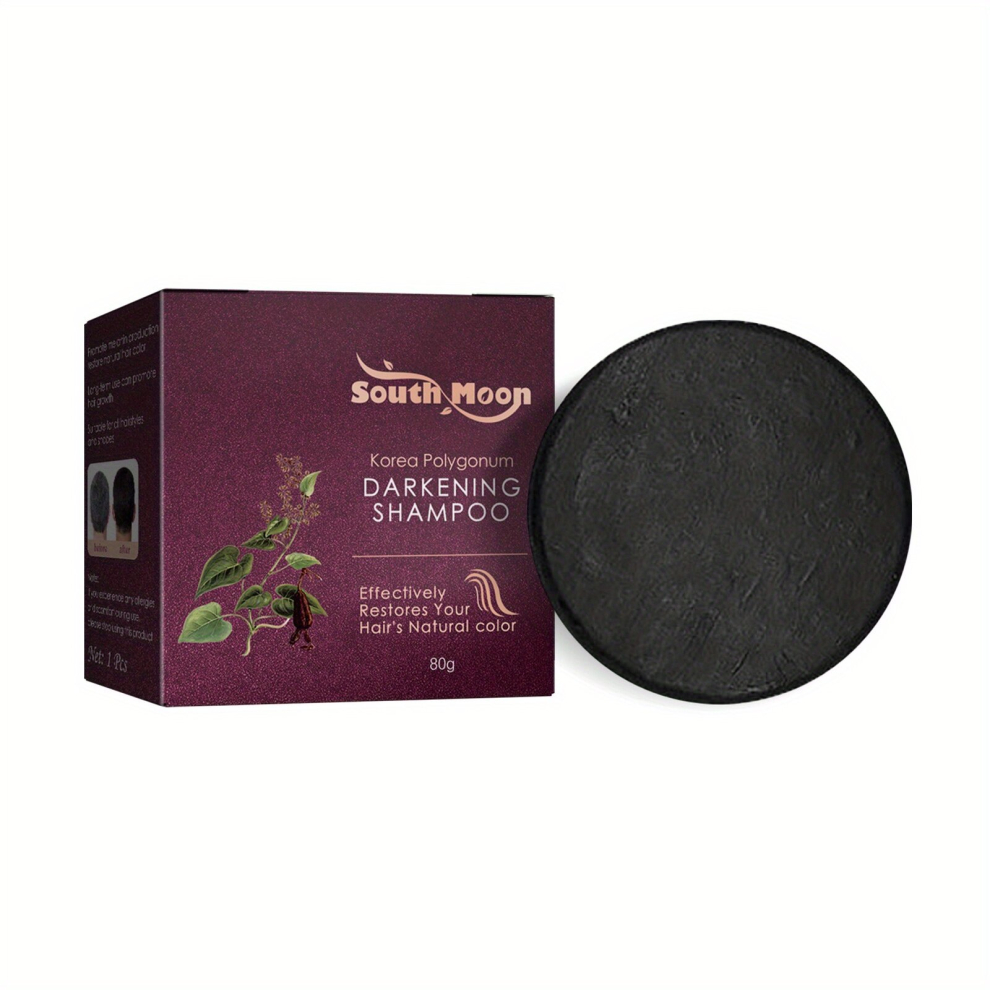 Multicoloured 1Pcs He Shou Wu Extract Shampoo Soap For Gray Hair Polygonum Multiflorum Shampoo Bar For Darkening And Nourishing Hair