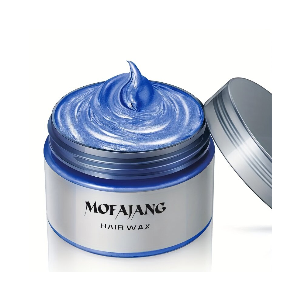 Blue Temporary Hair Wax Hair Styling Pomade Disposable Natural Hair Dye Cream Long Lasting Hair Dye Coloring Mud