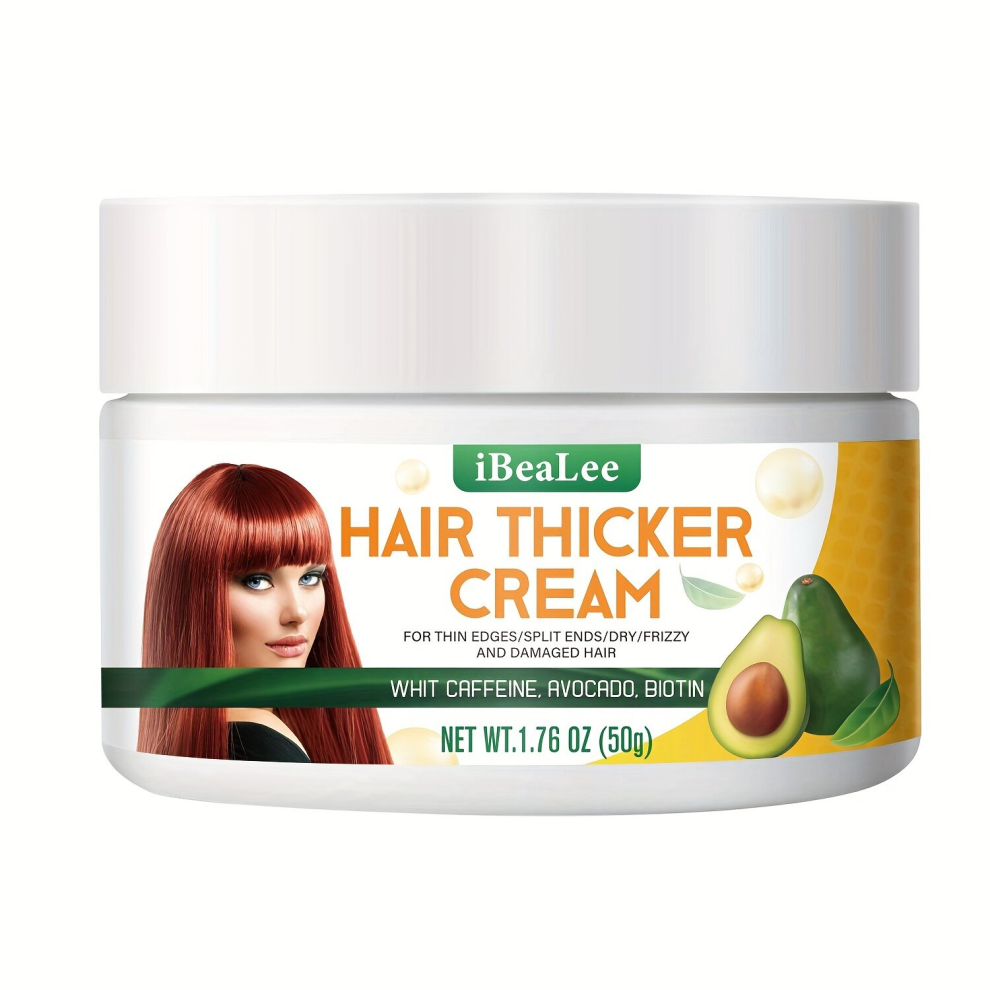 Multicoloured 50G Hair Thicker Cream With Avocado Biotin Hair Care Cream Moisturizing Scalp Massage Hair Care Essence Conditioner Soften Hair And Smoothing Hair