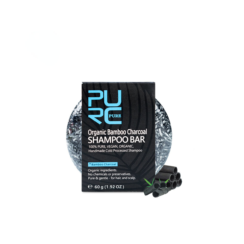 Gray Hair Dye Bamboo Shampoo Soap Charcoal Clean Detox Soap Bar Hair Shampoo Hair & Scalp Product