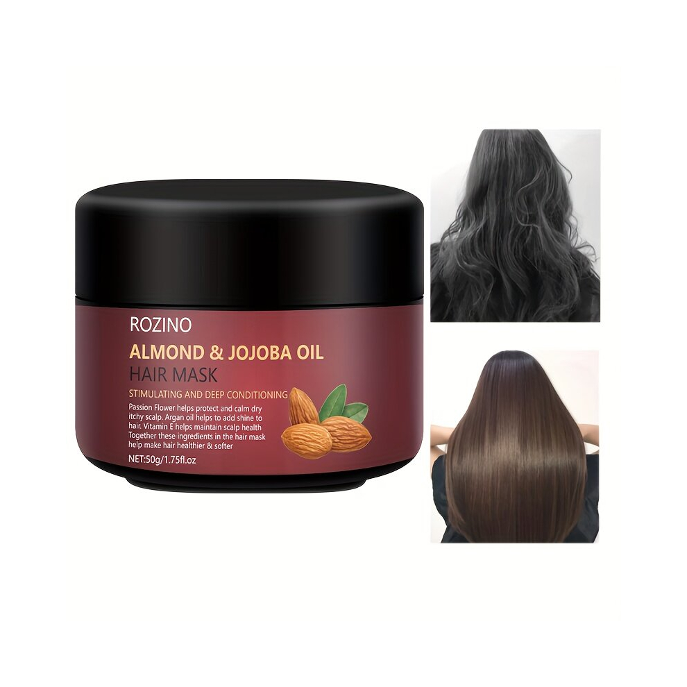 Multicoloured Almond And Jojoba Hair Mask Leave In Hair Mask Enhances Moisturizing Cares For Dry And Fragile Hair Improves Hair Texture And Makes Hair Look Thicker