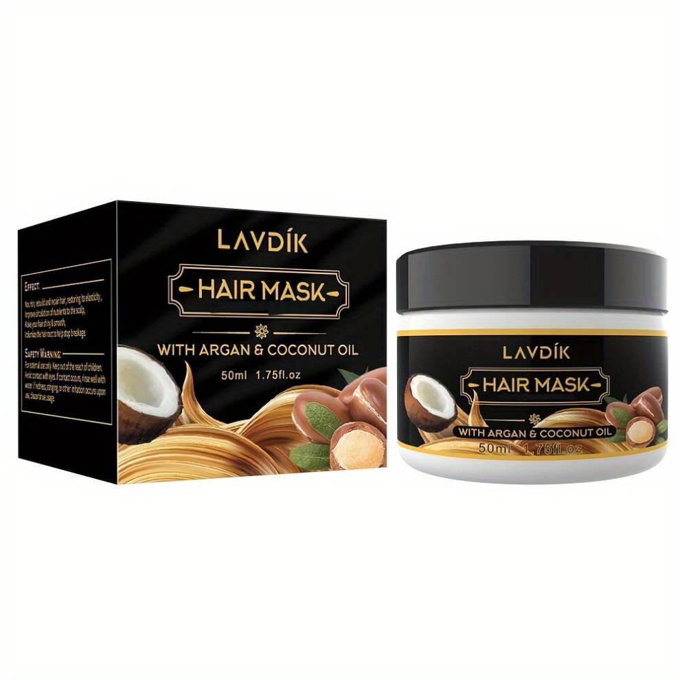 Multicoloured Natural Argan And Coconut Collagen Hair Mask For Deep Conditioning And Hydration Perfect For Dry And Damaged Hair Suitable For All Hair Types