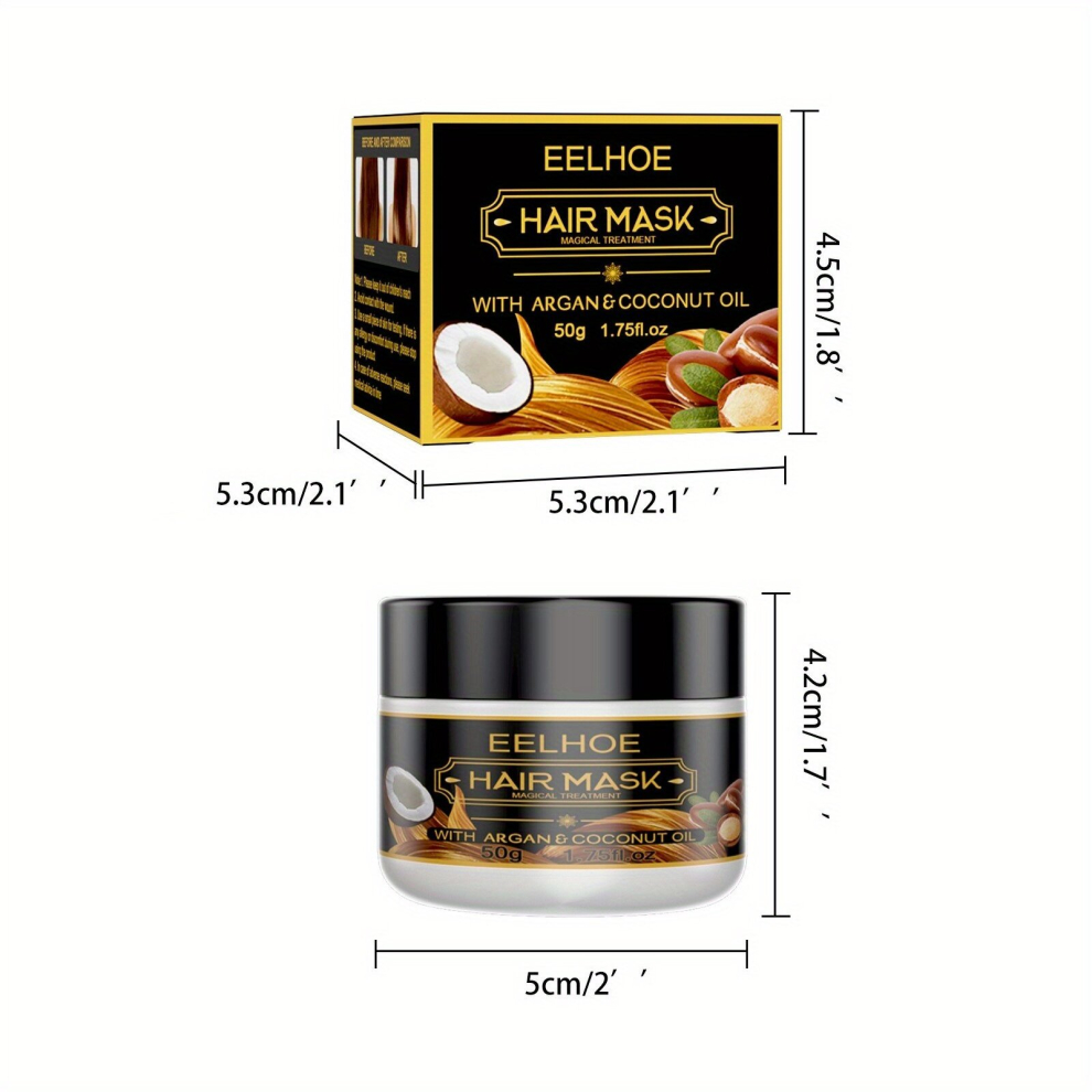 Multicoloured 50G Hair Mask Conditioner With Argan Coconut Deep Moisturizing Hair Care Product For All Hair Types