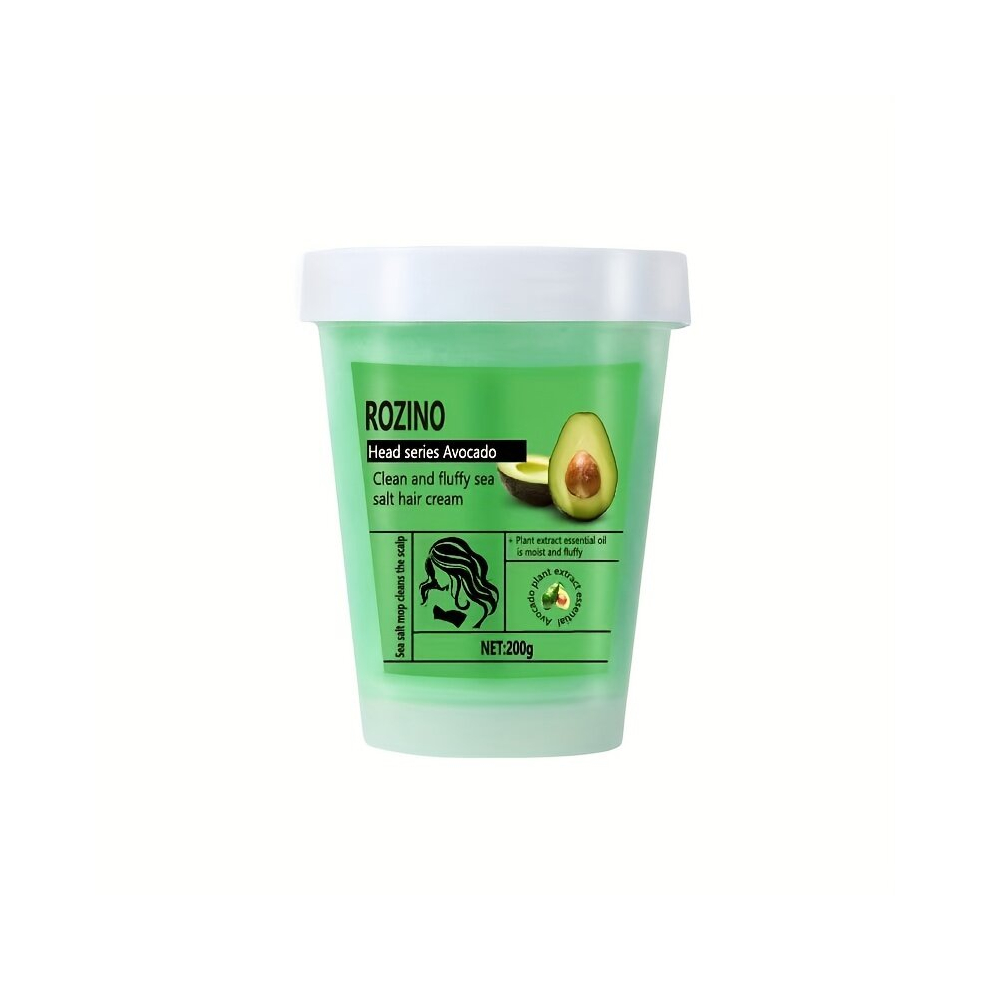 Multicoloured Avocado Scalp Cleansing Scrub Contains Natural Avocado Extract Refreshing Sea Salt Shampoo Scalp Scrub Control Cleansing Scalp Scrub
