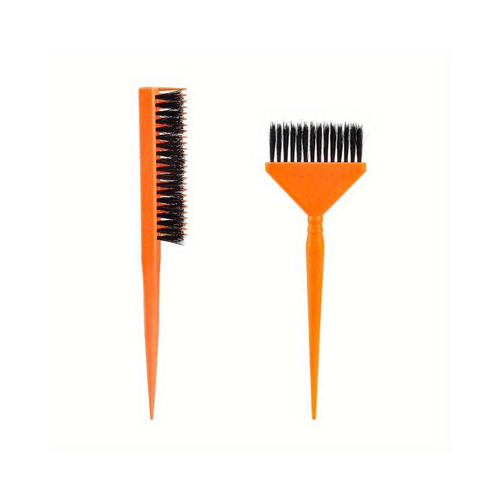 Hair Dye Brush Nylon Hair Highlight Brush Boar Bristle Fluffy Hair Brush For Hairstyling Hairdressing Backcombing