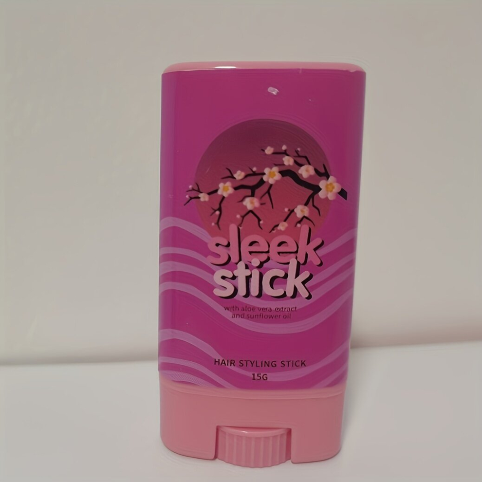 Pink 15G Long Lasting Hair Styling Wax Stick For Smooth Frizz Hair Perfect For Edge Control And Finishing