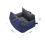 Living And Home Plush Pet Car Seat Bed with Handle and Adjustable Strap 5