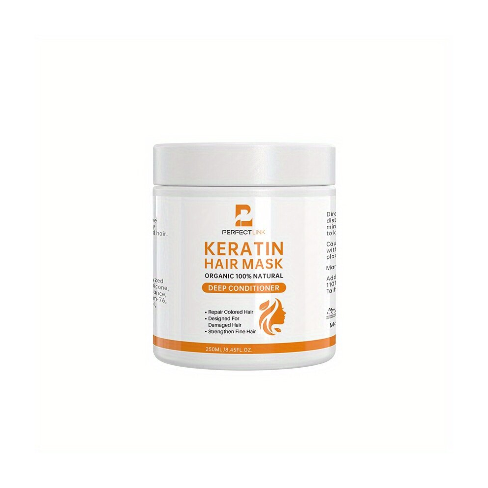 Keratin Hair Mask Deep Repair Of Damaged Hair Roots 250Ml Dry Damaged Hair Mask Keratin Hair And Scalp Care Product Natural Deep Conditioner Moisturiz Multicoloured