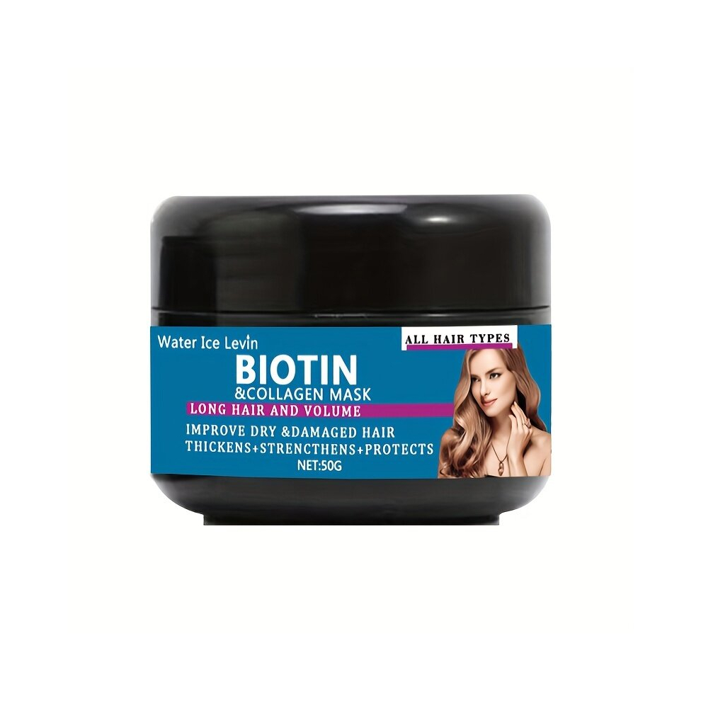 Biotin And Collagen Mask For All Hair Types Improve Dry Damaged Hair Healthy Hair Penetrates Root To Tip
