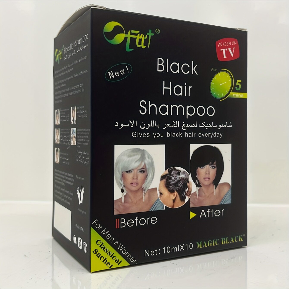 25ml 10pcs Natural Hair Dye Shampoo Herbal Ingredients Semi Permanent Hair Cream For Women Men-image-OPC-PCN67ZH-NEW