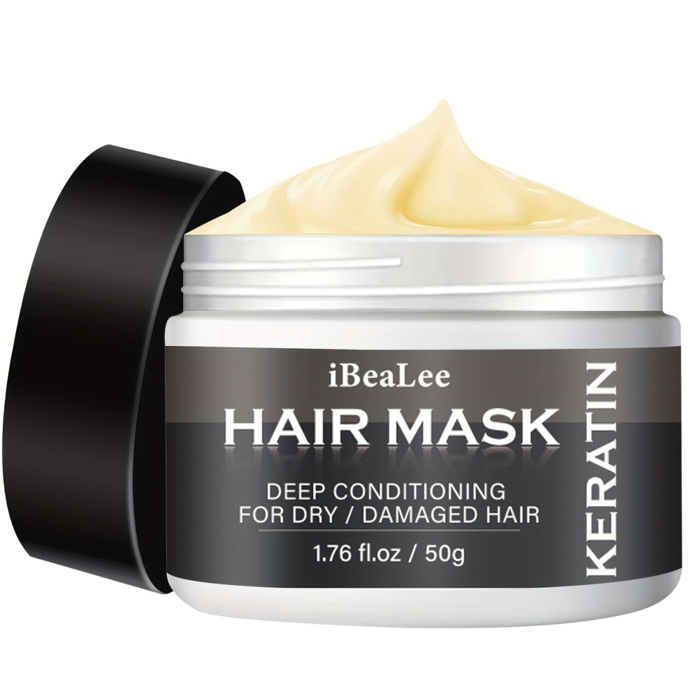 Multicoloured Hair Mask For Dry Damaged Hair And Revitalization Keratin Natural Hair Care Cream Anti Frizz Repair Complex With Keratin Protein Biotin Collagen