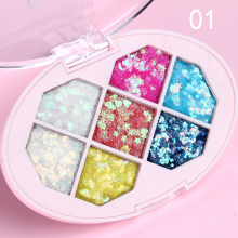 7 Sequins Eyeshadow Palette Glitter Eyeshadow Powder Multipurpose For Hair & Lips & Body Sparkling Cosmetics For Stages Parties And Festivals