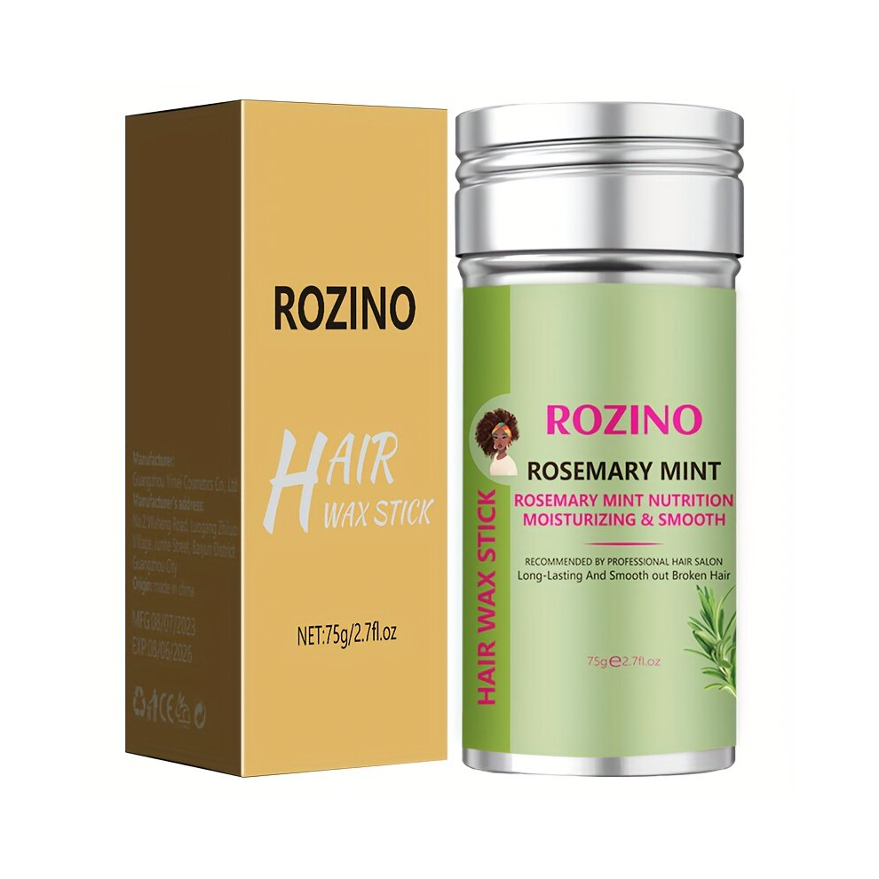 Multicoloured 75G Rosemary Mint Hair Wax Smoothing Frizz Small Broken Hair Hair Styling Broken Hair Finishing Cream Moisturizing Long Lasting Hair Wax Stick