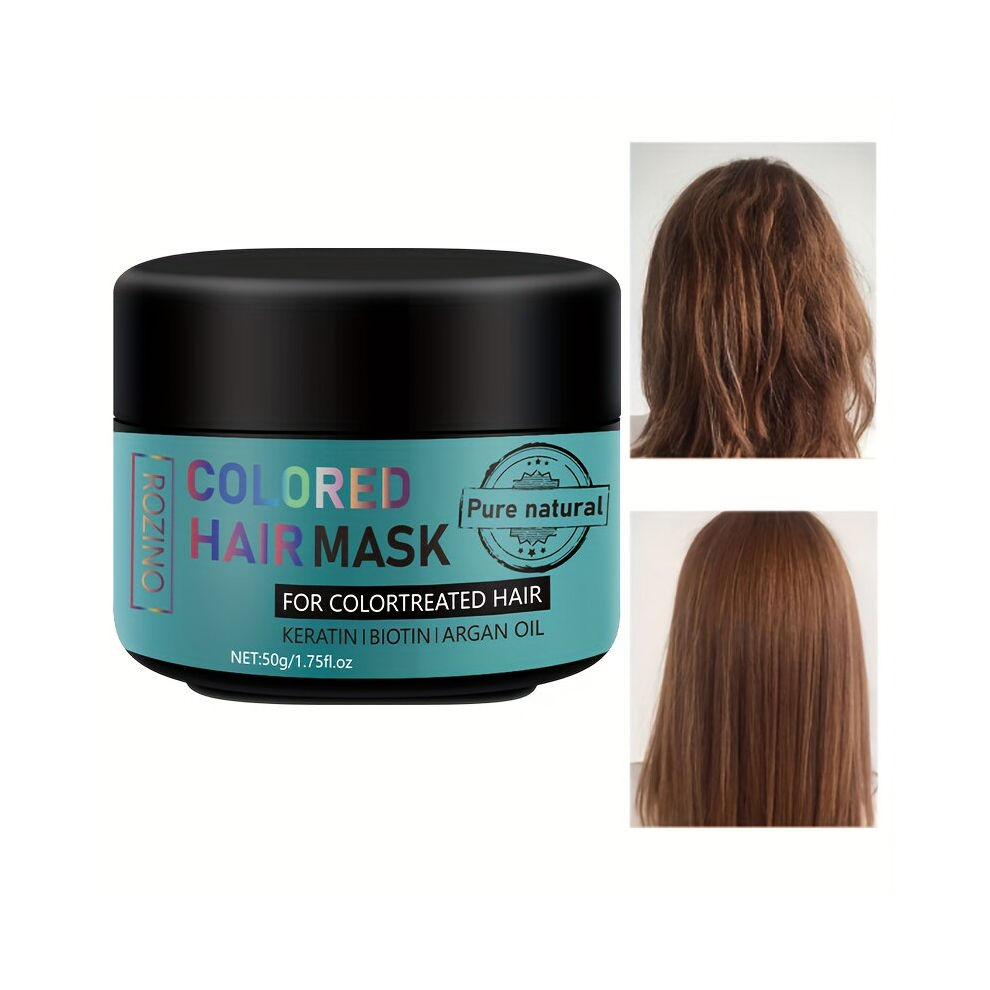 Multicoloured Hair Mask For Treated Hair Repairs Dry Damaged Hair Natural Keratin Biotin Argan Hair Mask