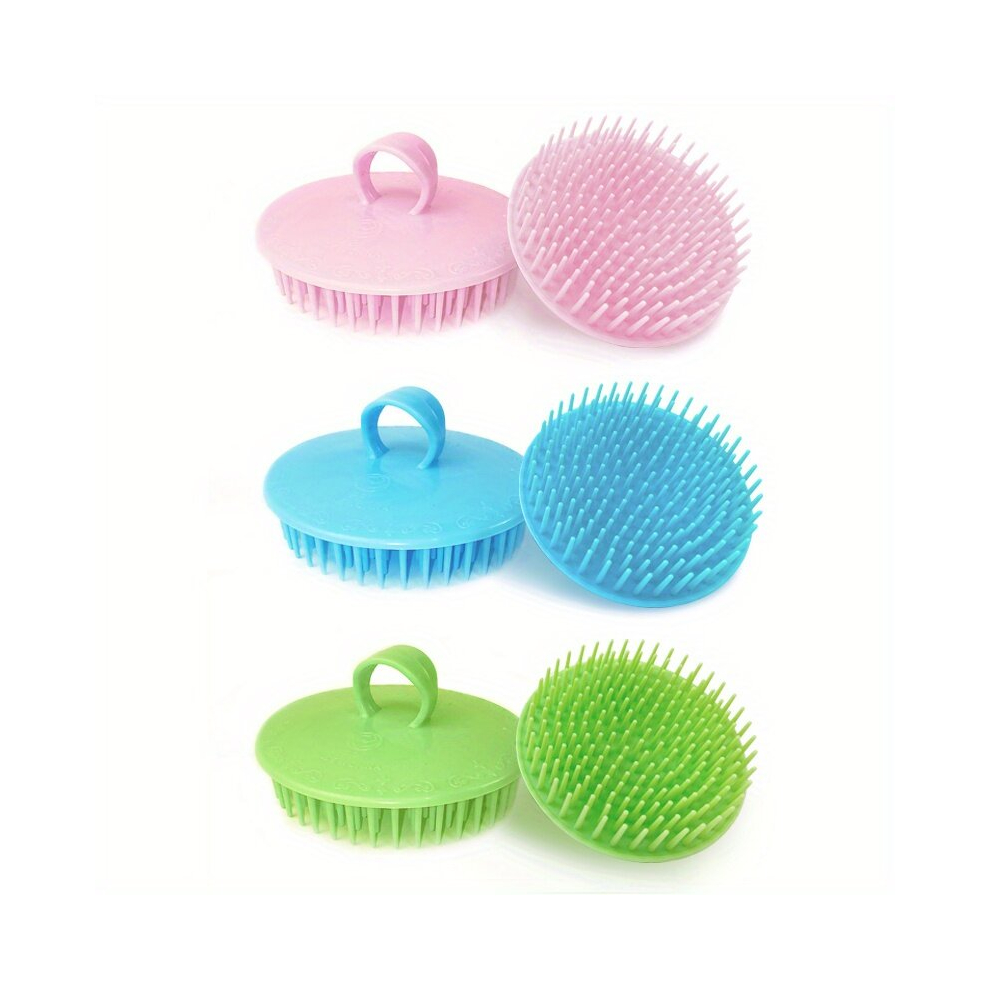 6pcs Hair Scalp Massager Shampoo Brush Soft Tooth Shower Brush Soft Scalp Scrubber For Adults