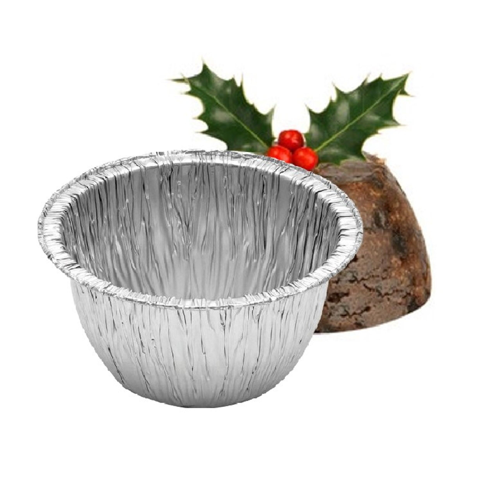 12x 1lb Foil Pudding Basins Aluminium Foil Dishes Christmas Pudding