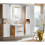 Bathroom Vanity Unit 600mm Wall Drawer Cabinet White Gloss Oak Arub 10
