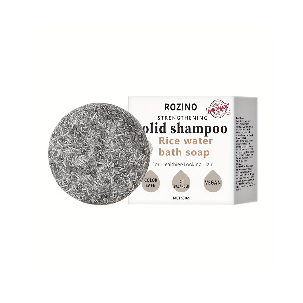 Rice Water Bath Soap Shampoo Solid Shampoo Soap Silicone Control Shampoo Cake For Daily Use Refreshing Hair