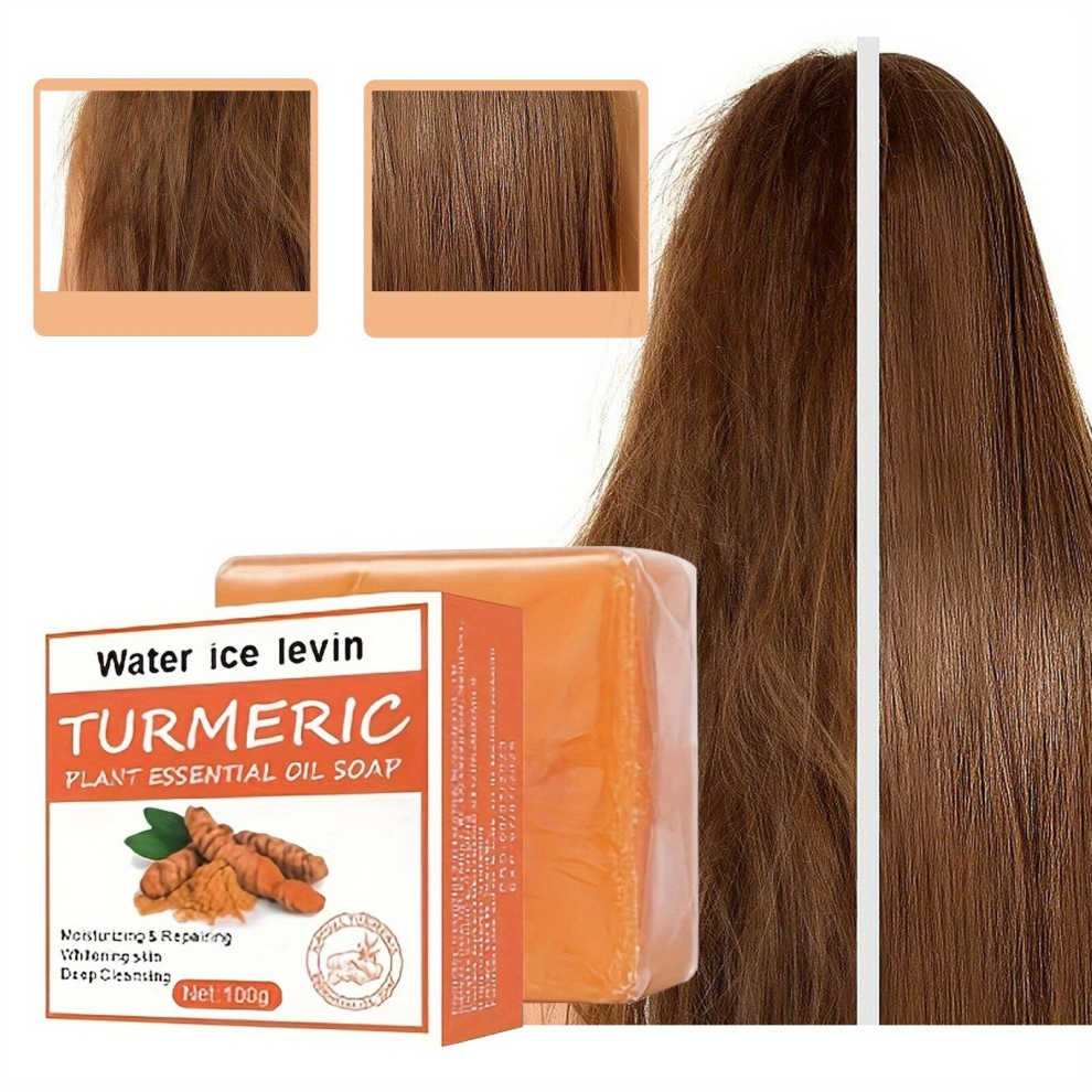 Multicoloured Turmeric Plant Essential Soap Natural Ginger Shampoo Soap Moisturizing Deep Cleaning Hair