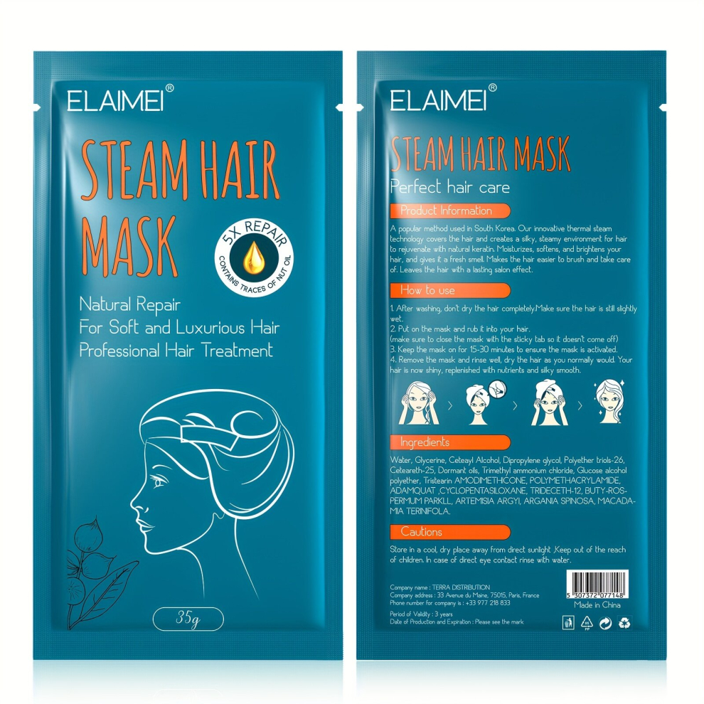 Multicoloured Steam Hair Mask Moisturing Hair Conditioner For All Hair Types Improves Frizzy Damaged Hair