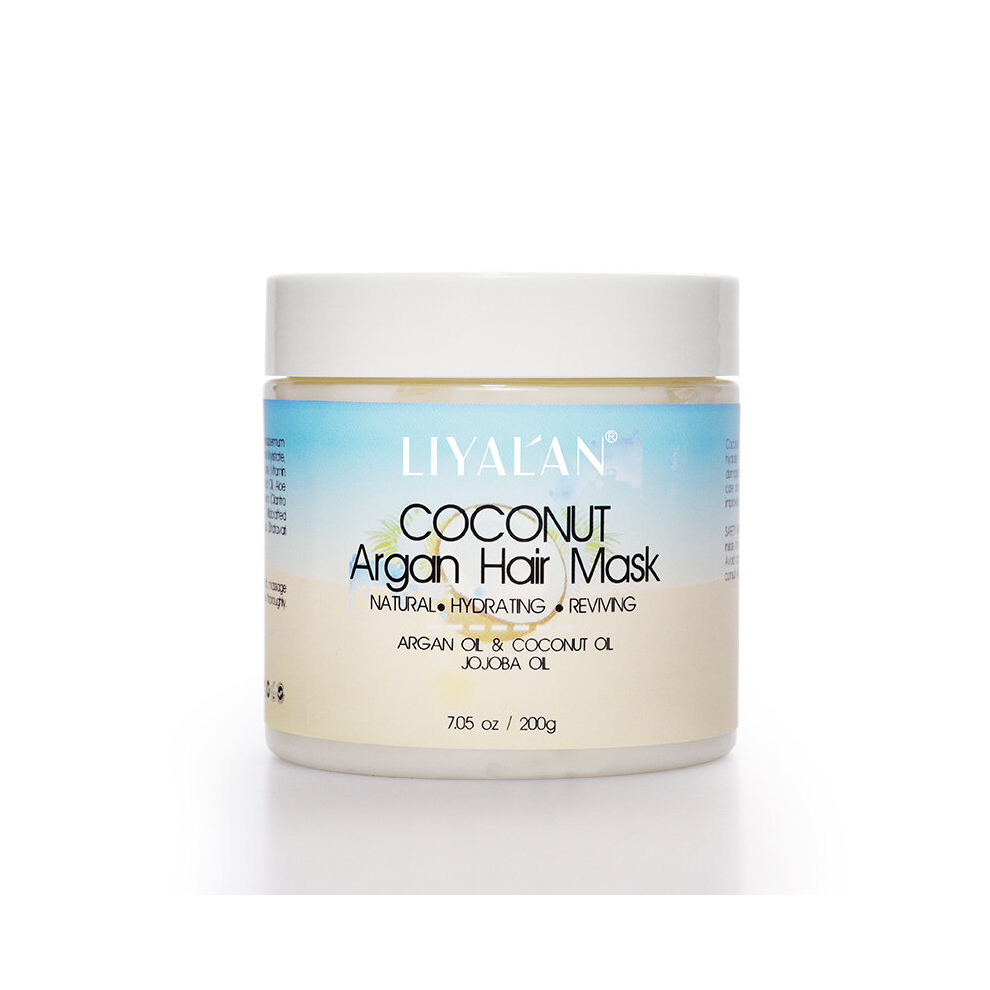 Multicoloured Liyalan Argan Hair Mask Professional Hair Care Moisturizing Repair Collagen Keratin Coconut 200G