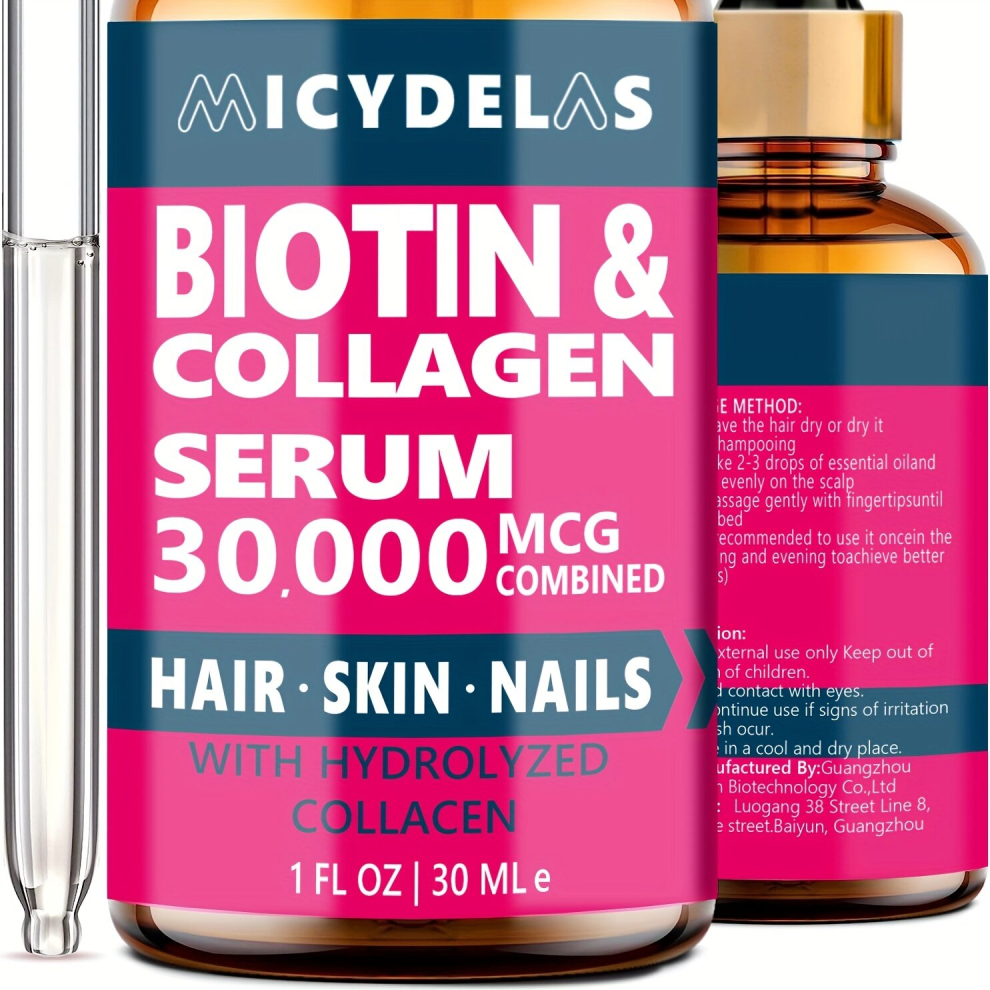 30ml Biotin And Collagen Serum Hair Care Essential Healthy Hair Penetrates Root To Tip