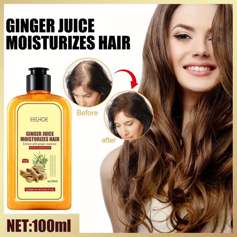 Multicoloured Ginger Shampoo With Extract Wild Ginger Essence Control Shampoo Removes Loose Dandruff Flakes
