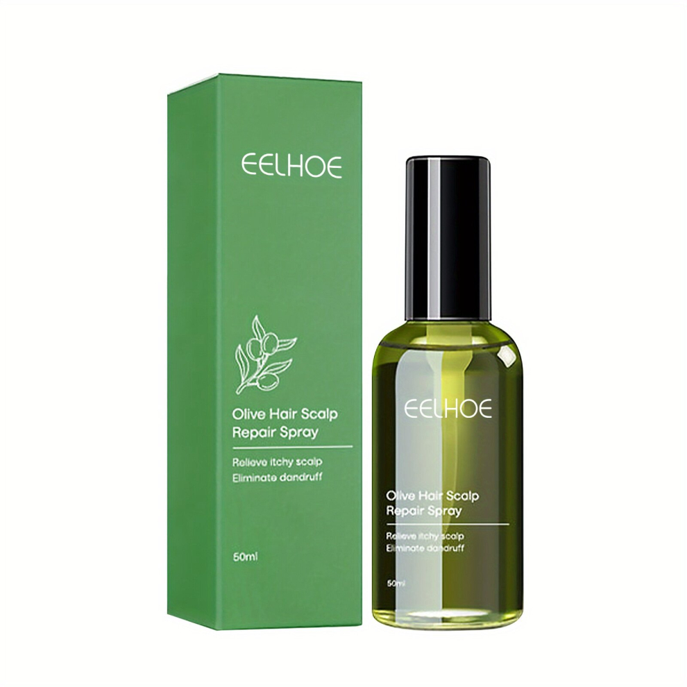 Multicoloured Olive Scalp Repair Essence Olive Hair Scalp Repair Spray Repairs Hair Follicles Removes Loose Dandruff Flakes