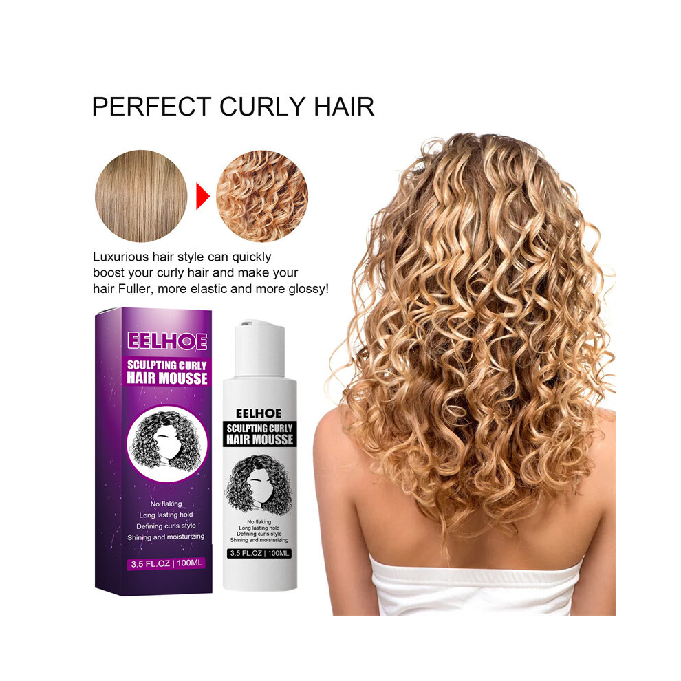 Multicoloured 100Ml Curly Hair Styling Elastin Curly Hair Moisturizing Styling Hair Care Lotion Curly Hair Products For Dry And Frizzy Hair Also Suitable For Normal
