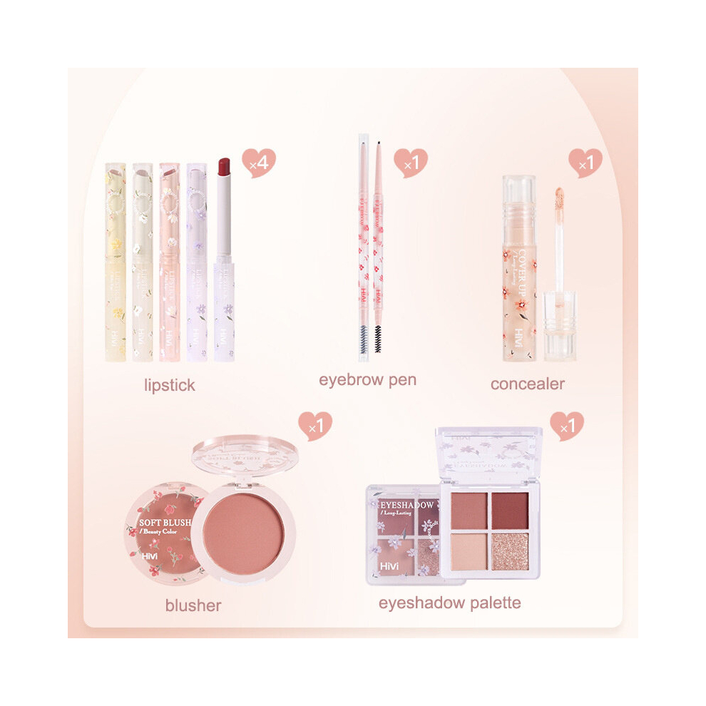 Multicoloured Makeup Gift Set Eyeshadow Eyebrow Blusher Concealer Lipstick All In One Makeup Kit Perfect For Beginners Gift For Valentines And Birthday