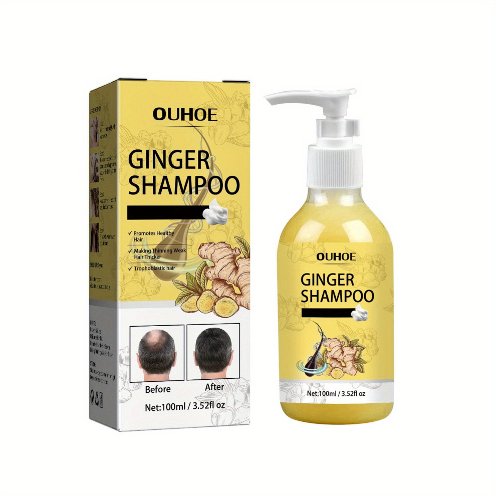 Multicoloured 1Pcs 2Pcs Ginger Hair Shampoo Moisturizing Firming Dense Hair Fluffy Hair Shampoo Suitable For All Hair Types