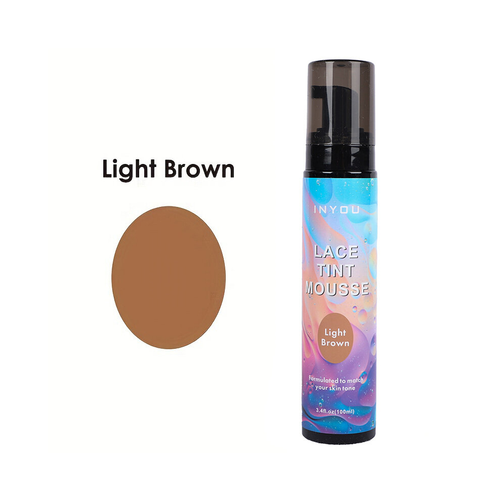 Multicoloured Hair Lace Wig Spray Lace Tint Mousse Waterproof Fast Drying No Residues Lace Tint Melting Hair Foam Dyeing Spray Concealer For Hair Lace Wigs Cover Dy
