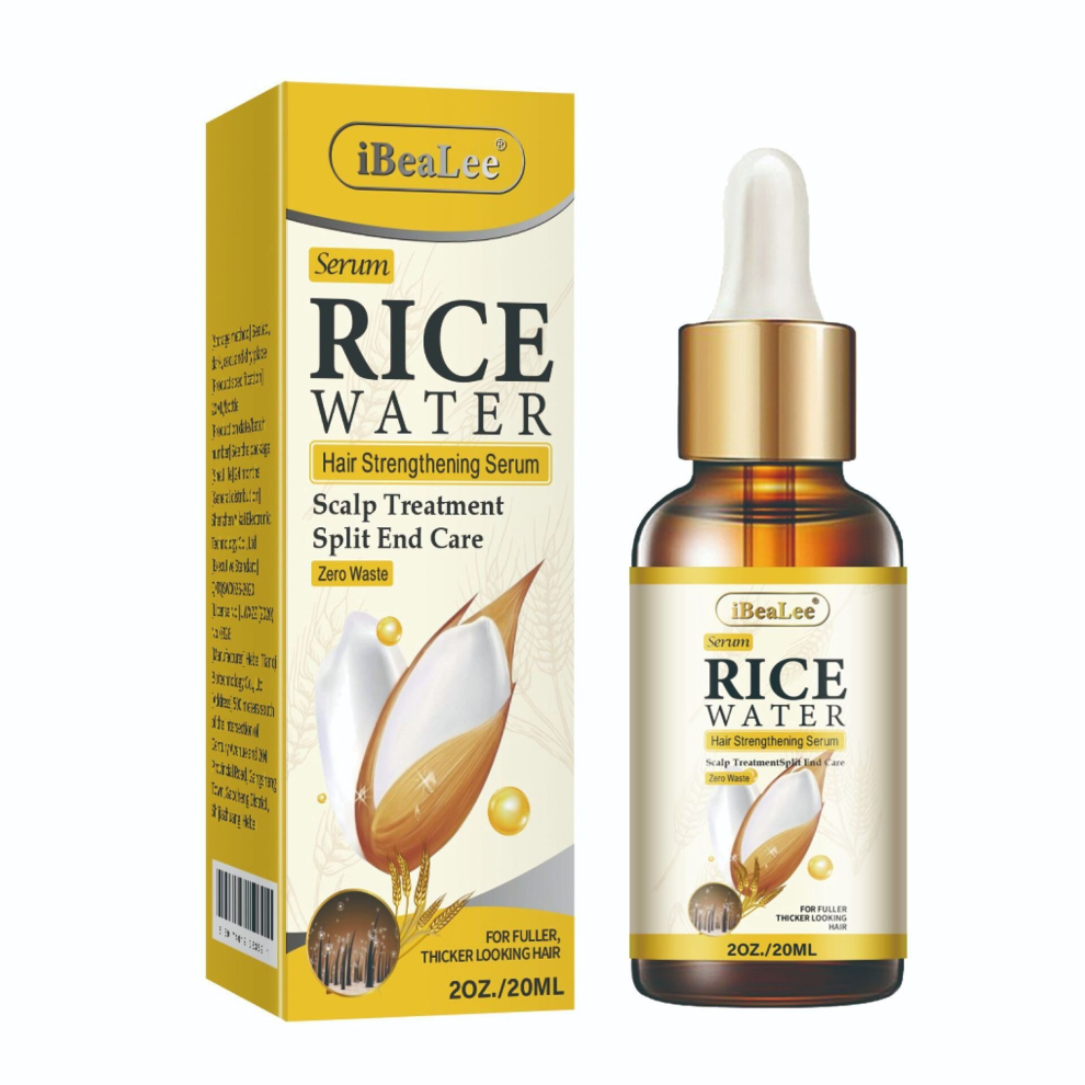 20ml Rice Water Hair Strengthing Serum Fast Hair Care Essential Hair Strengthening Essential Suitable For Men And Women
