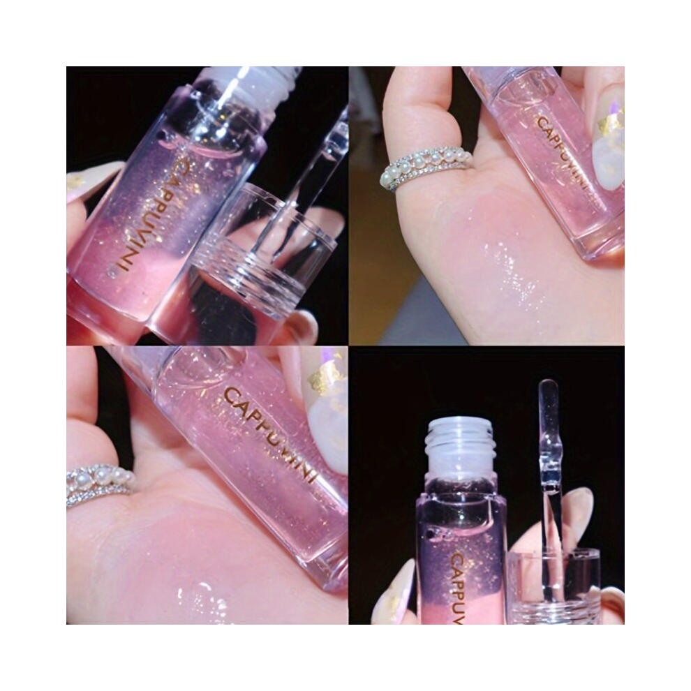 Multicoloured Crystal Jelly Lip Gloss Lip Overlay Clear Mirror Moisturizing Hydrating Lipgloss Glitter Liquid Lipstick Lip Tint For Women