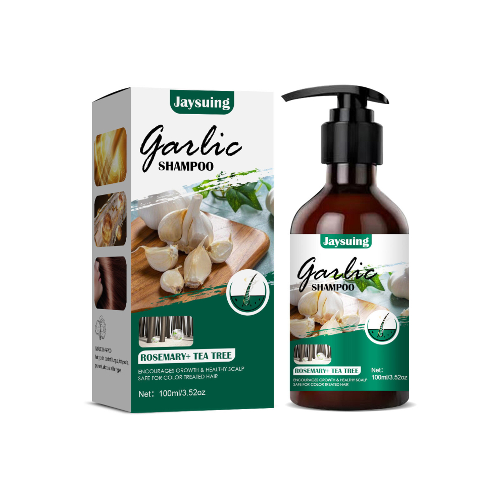 Multicoloured Garlic Shampoo Hair Cleansing Shampoo With Rosemary And Tea Tree Extract Removes Loose Dandruff Flakes