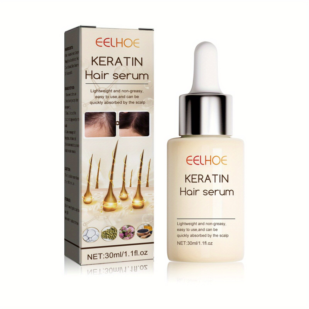 1 2 3pcs Dense Hair Essence Keratin Hair Care Serum Moisturizing Hair Repairing Hair Root Dense Hairline Hair Care Essence