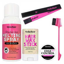 Lace Tint Spray For Lace Wig Lace Melting And Holding Spray Hair Adhesive For Wigs Hair Wax Stick For Flyaways With Edge Control Set Wig Install Set W
