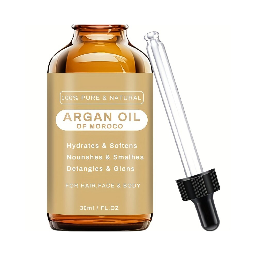 Multicoloured 30Ml Argan Of Morocco Hair Deep Moisturizing Serum For Dry Damaged & Coarse Hair Face & Body Cold Pressed Essential