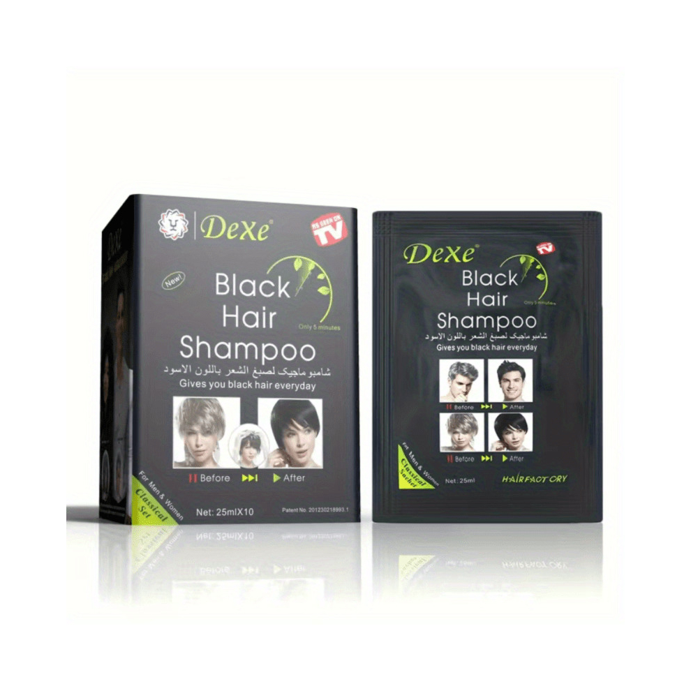 Multicoloured 25Ml 10Pcs Instant Hair Dye Cream Hair Shampoo For Gray Hair Coverage Temporary Hair Dye Shampoo For Women Men
