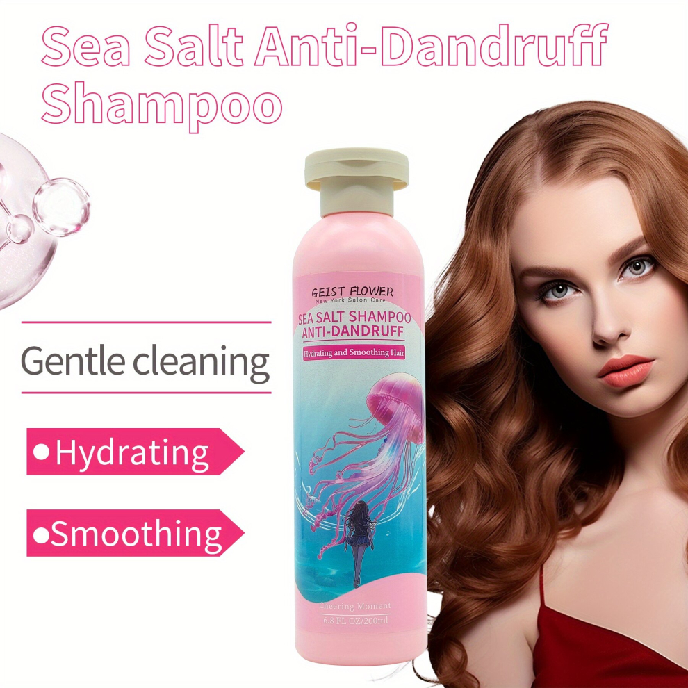 Multicoloured Sea Salt Refreshing Shampoo Hydrating And Smoothing Hair Refreshing Hair Shampooo Removes Loose Dandruff Flakes
