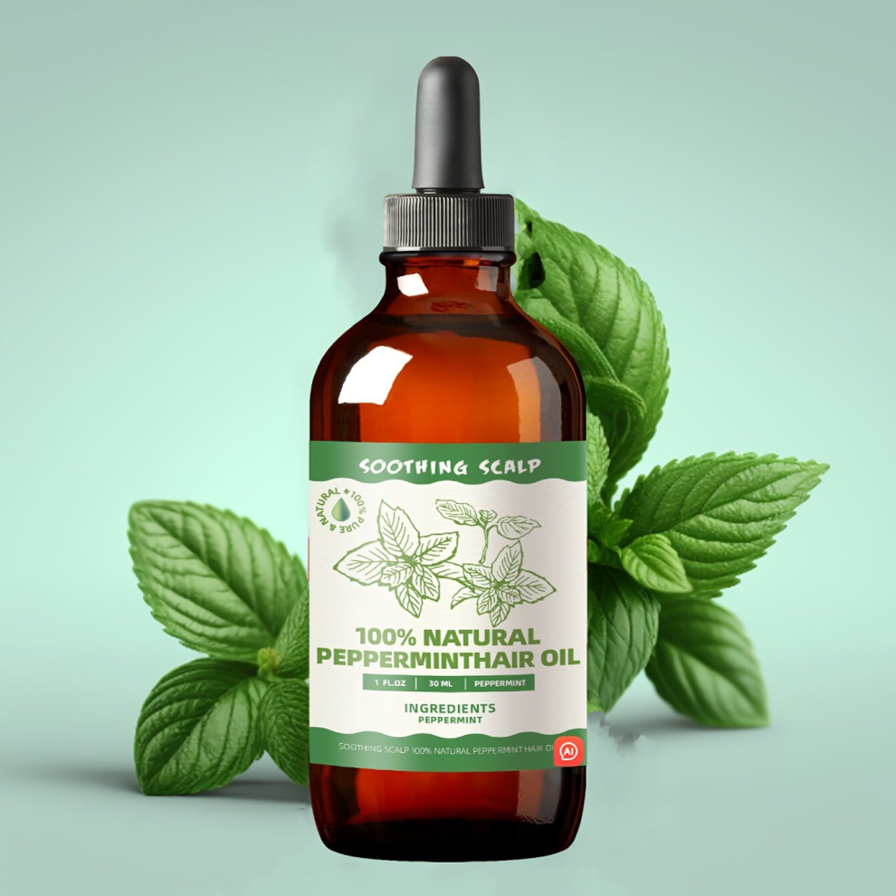 Multicoloured 100 Natural Peppermint Hair Plant Extract Hair Care Essential For Soothing Scalp And Hair